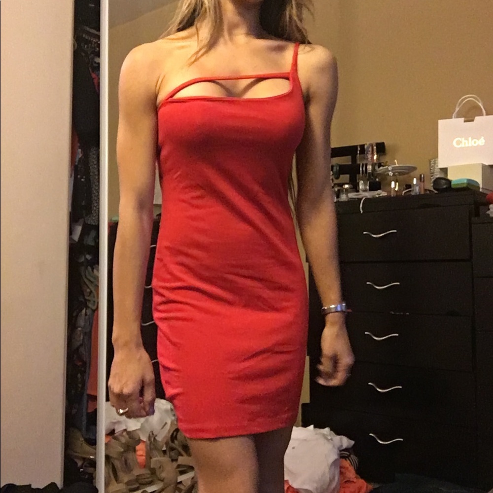 Red Mini Dress - Picture 3 of 3